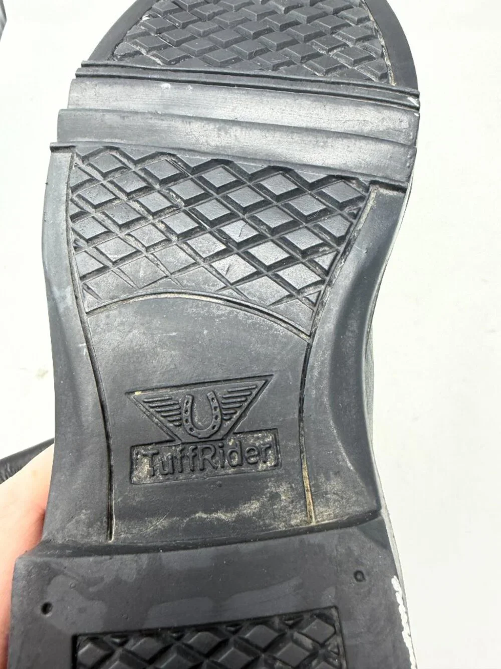 TuffRider kids dress boots 4 black leather riding equestrian